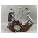 Vtg United Self Starting Ship-Shaped Mantel