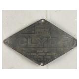 Original Brass Builderï¿½s Plate, Clyde Iron Works