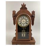 Vtg American Ansonia Gingerbread Mantle Clock