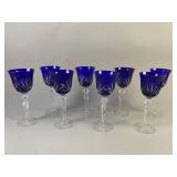 Gorham Cobalt Blue Crystal Cordial Wine Glasses