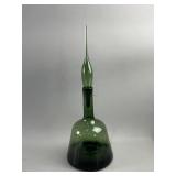 MCM Blenko Art Glass Decanter & Teardrop Stopper