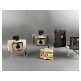 (2) Vintage Polaroid Cameras & Kodak Brownie Jr