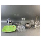 Vintage Cobalt Blue Music Box Decanter & More