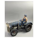 Vintage-Style Decorative Tractor with Driver