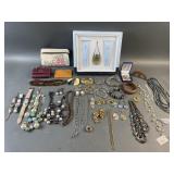 Lot of Costume Jewelry, Wallets, & More