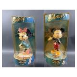 (2) Disney Bobblehead Mickey & Minnie  Dolls