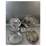 SilverPlated Chippendale Tray & More