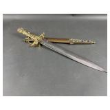 Ornate Dagger With Sheath 20" Long