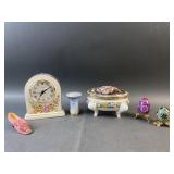 Vintage Capodimonte Porcelain Trinket Box & More