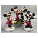 Vtg Porcelain Figurines of Mickey & Minnie & More