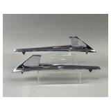 Vtg Chrome-Plated Fender Ornaments