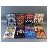 (8) Metal Band Signs