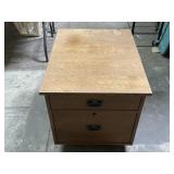 Vtg Stickley Mission Rolling File 2 Drawer Cabinet