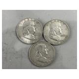 1961-63 Silver Franklin Half Dollars