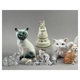 Vintage MCM Miniature Cat Figurine & More
