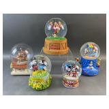 (5) Walt Disney Music Box Snow globes
