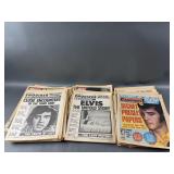 Vintage Newspapers w/ Elvis  Articles