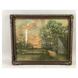 Vintage Framed Print Signed by G.B.Drake