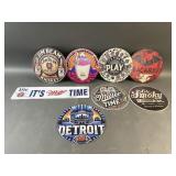 (8) Assorted Metal Alcohol Signs & More