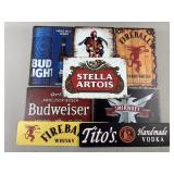 Lot of Vintage-Style Metal Beer Signs