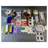 Lot of Sewing Supplies, Ribbon, Buttons & More