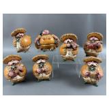 Ceramic Marachi Band Figurines Mexican Folk Art