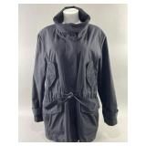 Womanï¿½s Talbots Water-Repellent Black Rain Jacket