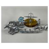 Vtg Ford Mustang Chrome Horse Emblems & More