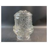 Indiana Glass Stars and Bars Clear  Fairy Lamp