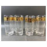 (8) Vintage Culver Tyrol Pattern Highball Glasses
