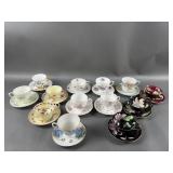 (13) Vintage Cups & Saucers