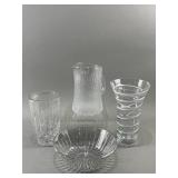 Vtg Crystal Bowl Signed by Val St. Lambert & More