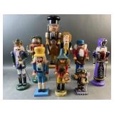 (9) Assorted Wooden Nut Crackers