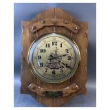 Vintage Wooden Nautical Themed Wall Clock