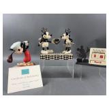 (3) Disney  Mickey & Minnie Figurines