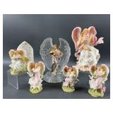 Vintage  (5) Seraphim Classic Porcelian  Angels