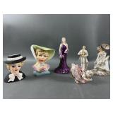 (6) Vintage Porcelain Figurines