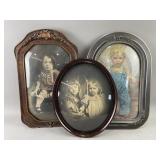 Antq/Vtg Portraits in Bubble Frames