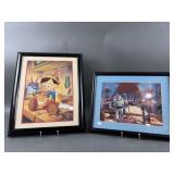 (2) Framed Disney Lithographs