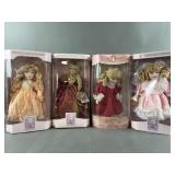 (4) Vintage Porcelain  Dolls NIB
