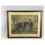 Vtg Green River Whiskey Advertising Lithograph