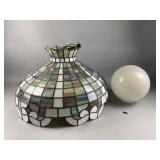 Vintage Stained Glass Hanging Lamp