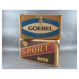 Vintage Goebel & Sport Cardboard Beer Boxes