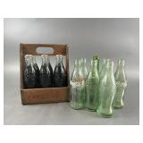 Vtge  Wooden Coca-Cola Bottle Carrier & Bottles