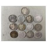 13- Silver Barber Dimes
