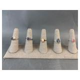 Collection of Ladies Sterling Silver Rings