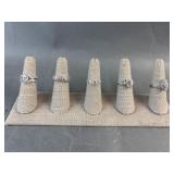 Collection of Ladies Sterling Silver Rings