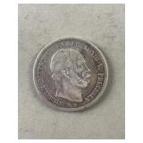 Rare 1876 5 Mark Silver