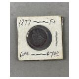 Rare 1877 Seated Liberty Dime