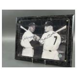 Signed/Framed Joe DiMaggio &  Mickey Mantle Photo